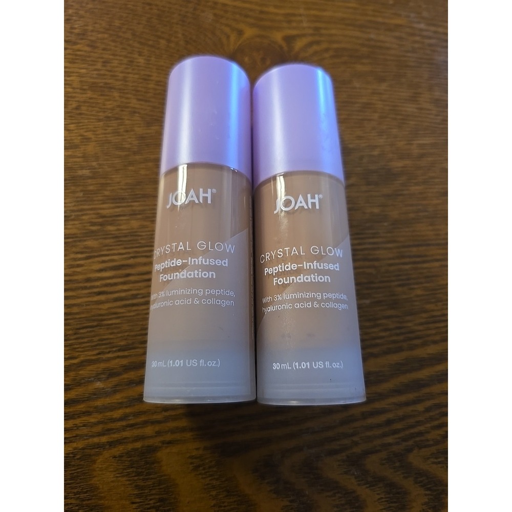 Joah Crystal Glow Foundation Peptide Infused MC030 Light Medium Lot Of 2